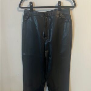 White fox women’s black leather pants